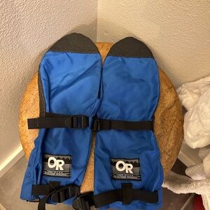 Outdoor Research Blue Mittens (shell). Retro Gore-Tex. Guc. Small